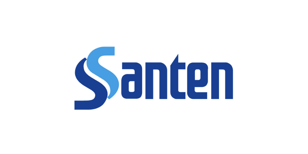 Japanskt läkemedelsföretag specialiserat på oftalmologi Santen logo